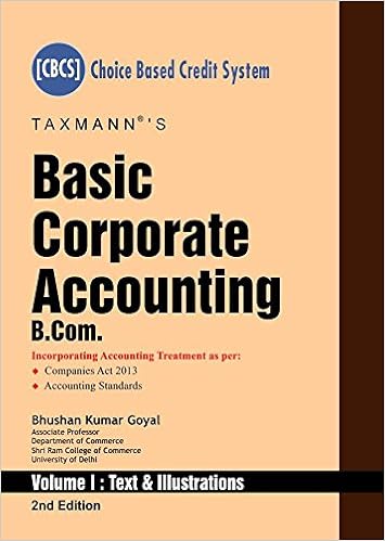 Basic Corporate Accounting- B.Com. (CBCS)