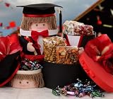 ConGRADulations Graduation Snack Red and Black Gift Tower