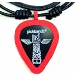 Pickbandz Necklace Silicone Pick Holder in Rockin' Red - Fits All - Just POP in your favorite guitar pick!