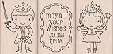 Wood-Mounted Rubber Stamp: Prince & Princess
