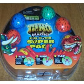 FIZZ 'N FIND SUPER PACK 6 MAGIC DINOSAUR EGGS by