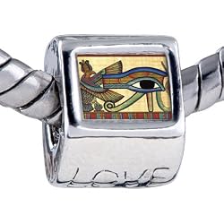 Pugster Egyptian- Eye Horus Photo Love European Charm Bead Pandora & Bracelet Compatible