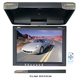 Pyle PLVWR1544 15.1-Inch Flip Down Roof Mount T Feet LCD Monitor and  IR Trasnmitter