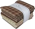 Dunroven House Homespun 12-Piece Fat Quarters, 18 by 21-Inch, Brown/Natural