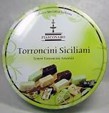 Fiasconaro Torroncini Siciliani Variety Round Tin 8.8 oz. Torrone
