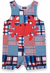Mud Pie Baby-Boys Newborn Madras Crab Shortall