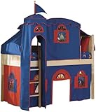 Bolton Furniture Cottage Low Loft Natural-Bot. Curtain/Top Tent/Tower, Blue ....