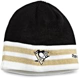NHL Men's Face Off Cuffless Knit Hat (Pittsburgh Penguins, One Size Fits All)