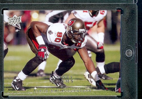 2008 Upper Deck #187???? Gaines Adams - Tampa Bay Buccaneers - NFL Trading Cards in a Protective Display Case!