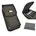 Iphone 8 Plus,7 Plus,6/6S Plus(5.5') Large Size Rugged Series Nylon Pouch Canvas Case Metal Belt Clip Holster With Cleaning Cloth (Fits Phone With Dual Layer Kickstand Hybrid/Bumper Protective Cover)