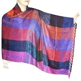 Handmade Cotton Stole With Leaf Design For Party Wear From India (Free Shipping) Stle0087r