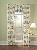 Fresh Floral Bouquet Yellow and White Window Curtain Panel Five Piece Set