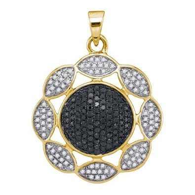 Cheap Girls Jewelry 0.40CTW BLACK DIAMOND MICRO-PAVE PENDANT For Sale