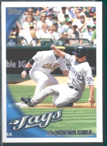 2010 Topps Baseball Card # 557 Aaron Hill - Toronto Blue Jays - MLB Trading Card in Protective Screwdown Case!