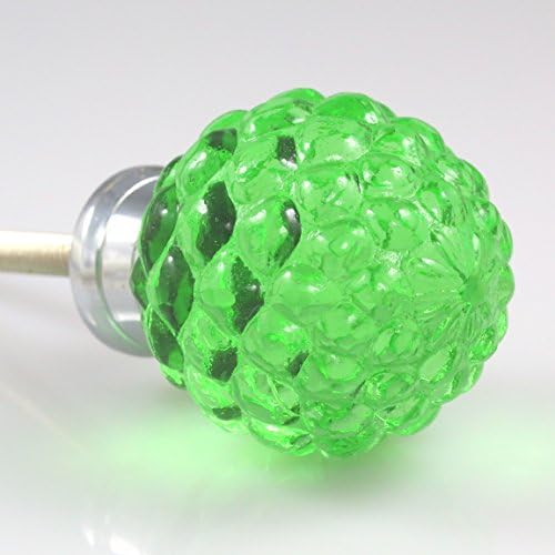 SET OF 4 Cystal Glass Knobs - Pineapple Green large