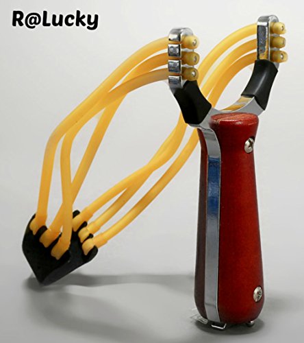 R@lucky wood handle hungting slingshot - powerful bow c…