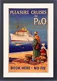 Framed Prints of Poster advertising PaO pleasure cruises from Mary Evans