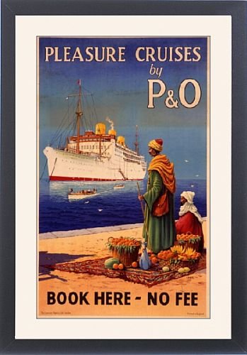 Framed Prints of Poster advertising PaO pleasure cruises from Mary Evans