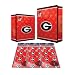 Georgia Bulldogs NCAA Gift Bags (2 Large,1 Medium) & Flat Gift Wrap (2) Combo Pack #1 by Pro Specialties Group