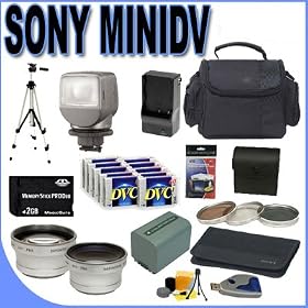 BigVALUEInc Accessory Saver Bundle for Sony Handycam DVD Camcorders DCRDVD105 DCRDVD205... 