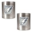 Tampa Bay Lightning 2pc Stainless Steel Can Holder Set- Primary Logo NHL Hockey
