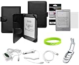 read full review CrazyOnDigital 7 items Slim Leather Case Cover with Charger and Screen Protector For Amazon New Kindle 4 (Black). CrazyOnDigital Retail Package