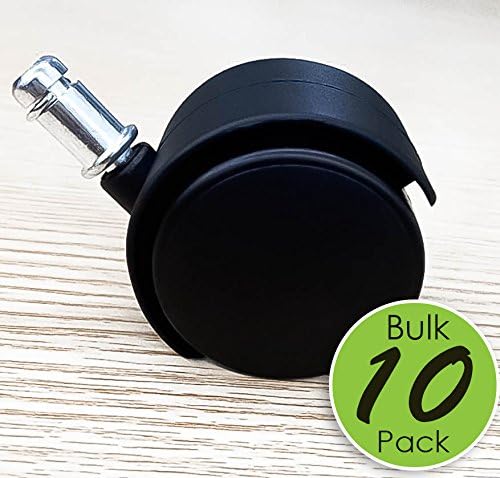Bulk Office Chair Wheels - Standard desk chair caster, 10 pack (best value)