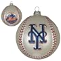 New York Mets Mlb Glass Baseball Ornament (3)"