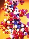 Blurred Image of Model of Dna with Yellow Background Photographic Poster Print by Peter Gregoire, 12x16