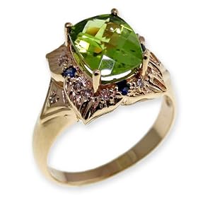 august birthstone ring