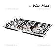34" Fashion Lines Stainless Steel 5 Burner Built-In Stoves NG LPG Gas Cooktops Cooker