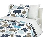 DwellStudio Plus Multi Full Sheet Set, Aqua