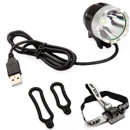 Urparcel 1200LM 3 Modes CREE 5V XML-T6 USB LED Headlamp Headlight Bike Bicycle Light