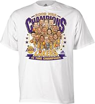Los Angeles Lakers 2009 NBA Champions Caricature Parade T-Shirt