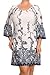 ColorMC Women's Plus Size Mandala print Bell Sleeve Convertible Neck Knit Dress