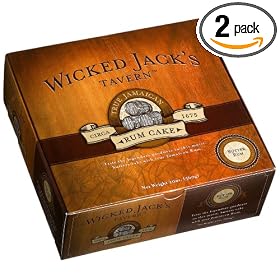 Wicked Jack's Tavern Jamaican Rum Cake, Butter Rum, 20-Ounce Boxes (Pack of 2)