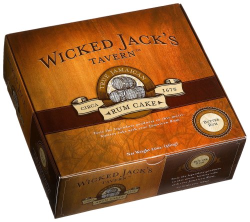 Wicked Jack's Tavern Jamaican Rum Cake, Butter Rum, 20-Ounce Boxes (Pack of 2)