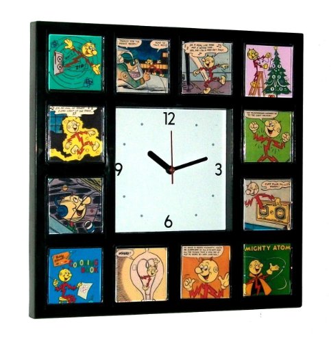 Reddy Kilowatt Mr. Electricity Clock with 12 pictures