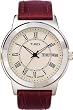 Timex Men's Elevated Classics T2E581 Brown Leather Quartz Watch with White Dial