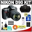 Nikon D90 Digital SLR Camera with 18-105mm AF-S DX VR Nikkor Lens [Outfit] + 8GB Card + EN-EL3e Battery + Case + Cameta Bonus Accessory Kit