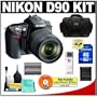 Nikon D90 Digital SLR Camera with 18-105mm AF-S DX VR Nikkor Lens [Outfit] + 8GB Card + EN-EL3e Battery + Case + Cameta Bonus Accessory Kit