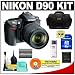 Nikon D90 Digital SLR Camera with 18-105mm AF-S DX VR Nikkor Lens [Outfit] + 8GB Card + EN-EL3e Battery + Case + Cameta Bonus Accessory Kit