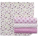 Tiddliwinks Receiving Blanket 4-pk. - Plum Butterfly