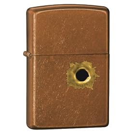 Zippo Bullet Hole Pocket Lighter: Sports &amp; Outdoors