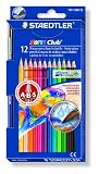 Staedtler 144 10NC12 - Farbstift Noris Club aquarell 12 Stück Pefc Pure