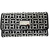 New Tommy Hilfiger Logo Duplicate Carbon Checkbook +Wallet Black 2 Piece Set