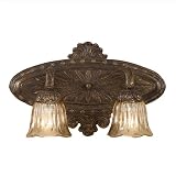 Crystorama 542-EB Bathroom Lights 2 Light Vanity Light Finish/Crystal: Bronze/Amber