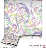 Sony PS3 Slim Skin - Neon Swoosh on White
