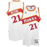 Dominique Wilkins Atlanta Hawks #21 Retro Swingman Adidas NBA Basketball Jersey (White)