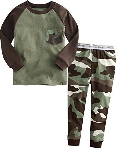 Vaenait Baby 12M-7T Kids Boys Sleepwear Pajama 2pcs Set Pocket Camo XL